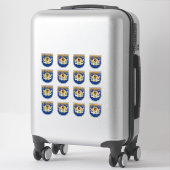 Sticker Mini Sanitier Royal African Prince Blue & Gold (Sur valise)