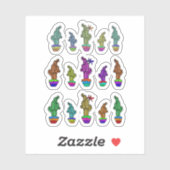 Sticker Mini-set Cactus, pack, paquet (Feuille)