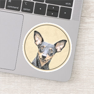 Sticker Miniature Pinscher Peinture mignonne Chien Art ori