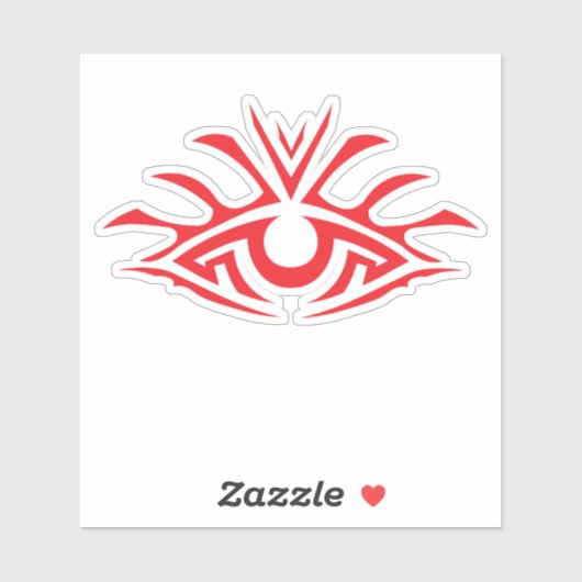 Sticker Minimal Black Ink Tattoo Style Artwork (Feuille)