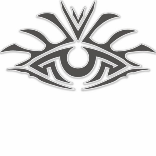 Sticker Minimal Black Ink Tattoo Style Artwork (Devant)