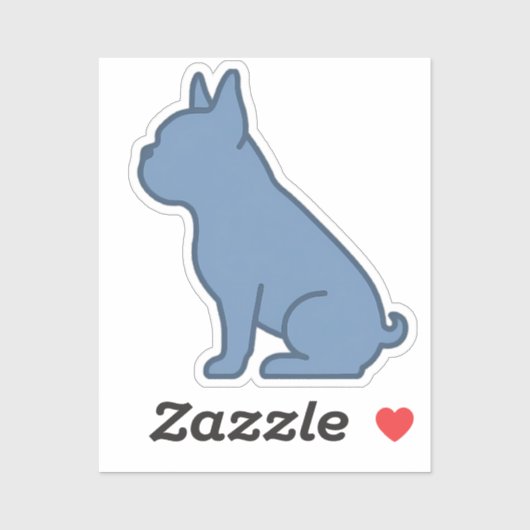 Sticker Minimal French Bulldog Design (Feuille)
