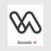 Sticker Minimal Letter VA Classique (Feuille)