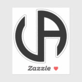 Sticker Minimal Letter VA Classique (Feuille)