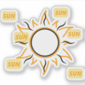 Sticker Minimal Sun Aesthetic  (Devant)