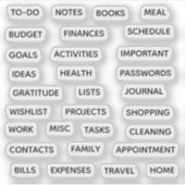 Sticker Minimal Text Planner Tab Label Binder Divider Tab  (Devant)