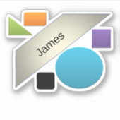 Sticker Minimalisme d'art Abstrait géométrique Concevez vo (Devant)