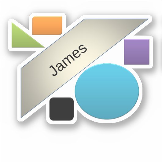 Sticker Minimalisme d'art Abstrait géométrique Concevez vo (Devant)