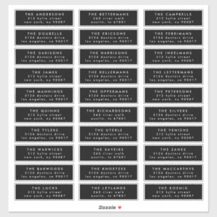 Sticker MINIMALIST adresse du client mariage individuel