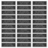 Sticker MINIMALIST adresse du client mariage individuel (Devant)