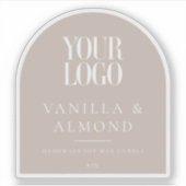 Sticker Minimalist Arch Custom Logo Candle Label (Devant)