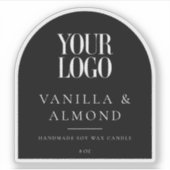 Sticker Minimalist Arch Custom Logo Candle Label (Devant)