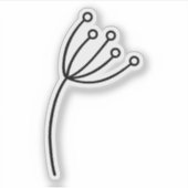 Sticker Minimalist Black Line Art (Devant)