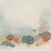 Sticker Minimalist Coral Reef Painting Collection 🌍✨ (Devant)