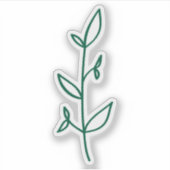 Sticker Minimalist Greenery Line Art (Devant)