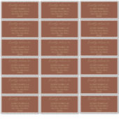 Sticker Minimalist Terracotta Mariage Adresse d'invité (Devant)