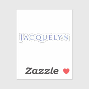 Sticker Minimaliste Blanc Bleu Simple Élégant Moderne Nom