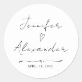 Sticker minimaliste Mariage moderne (Devant)