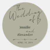 Sticker minimaliste Mariage moderne (Devant)