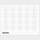 Sticker minimaliste Mariage moderne (Feuille)