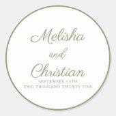 Sticker minimaliste Mariage moderne (Devant)