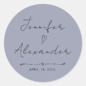 Sticker minimaliste Mariage moderne (Devant)