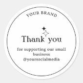 Sticker minimaliste Merci d'entreprise (Devant)