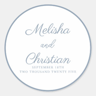 Sticker minimalistische bruiloft