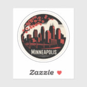 Sticker Minneapolis City Minnesota USA (Feuille)