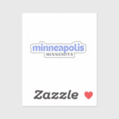 Sticker Minneapolis Minnesota  (Feuille)