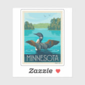 Sticker Minnesota | Loon (Feuille)