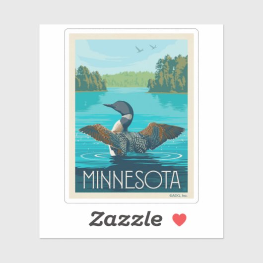 Sticker Minnesota | Loon (Feuille)