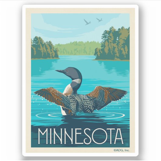 Sticker Minnesota | Loon (Devant)