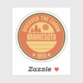 Sticker Minnesota Nice - Cadeau de l'État du MN (Feuille)