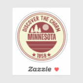 Sticker Minnesota Nice - Cadeau de l'État du MN (Feuille)