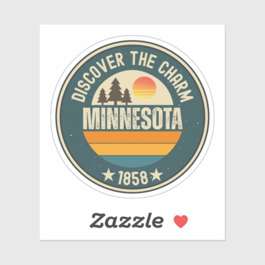 Sticker Minnesota Nice - MN State Gift (Feuille)