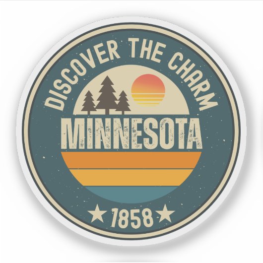 Sticker Minnesota Nice - MN State Gift (Devant)