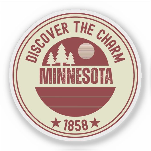 Sticker Minnesota Nice - MN State Gift (Devant)