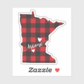 Sticker Minnesota Plaid Buffalo (Feuille)