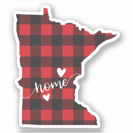 Sticker Minnesota Plaid Buffalo (Devant)