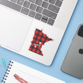 Sticker Minnesota Plaid Buffalo (Ordinateur portable avec iPhone)