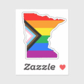 Sticker Minnesota State Pride LGBTQ Progress Pride (Feuille)