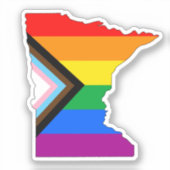 Sticker Minnesota State Pride LGBTQ Progress Pride (Recto)
