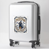 Sticker Minou ou traiter Chat Halloween Chat Fantomatique  (Sur valise)