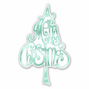 Sticker Mint Green Glam Noël