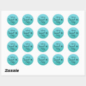 Sticker Mint Parties scintillant Turquoise Faux Om (Feuille)