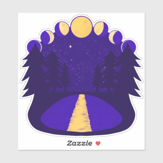 Sticker Minuit au Clair de Lune (Feuille)