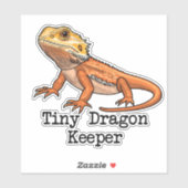 Sticker Minuscule gardien de dragon à tête barrée (Feuille)