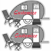 Sticker Minuscule remorque Teardrop Thunder_Cove (Devant)