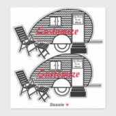 Sticker Minuscule remorque Teardrop Thunder_Cove (Feuille)